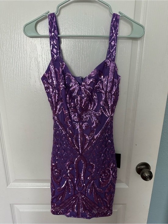 Lulus Dresses & Skirts - Lulu's Purple Sequin Embellished Mini Dress